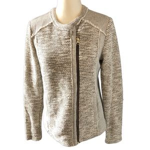 Lucky Brand Full Zip Cardigan Size Medium Gray